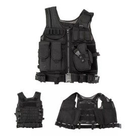 PopBabies Chaleco Tactico Porta Placas Militar Airsoft Paintball Bolso