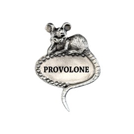 Heritage Pewter Provolone Cheese Marker – Provolone Cheese Label for Housewarming Gift, Dinner Party Trays, Weddings, Birthdays | Expertly Crafted Pewter