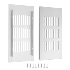Ventilation Grille, Aluminium Ventilation Grille, Rectangular Exhaust Grille, Corrosion Protection with Screws for Ventilation of Cabinets and Bedrooms, Silver, 15 x 8 cm