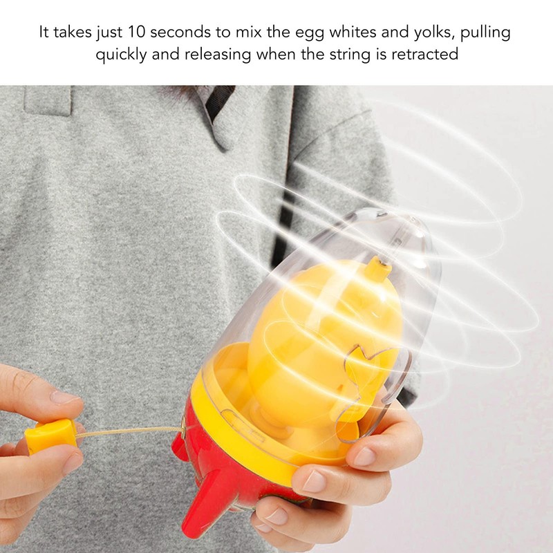 Egg Spinner for Boiled Golden Eggs, Hand Powered Egg White