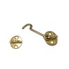 QCAA Forged Brass Cabin Hook Latch & Eye, 3", Vibrated