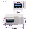 AAOTOKK Right Angle USB 3.0 Keystone Coupler 90 Degree USB