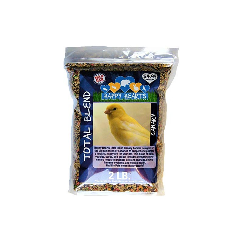 CountryMax Happy Hearts Total Blend Canary Food (2 Pounds)