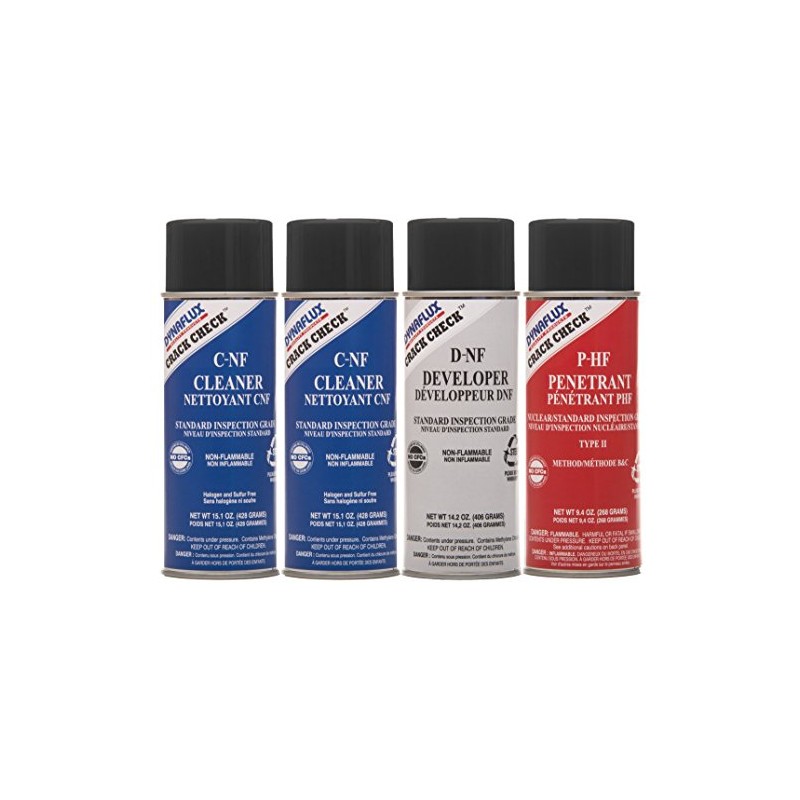 Dynaflux DF315KIT-S Crack Check 4 Piece Standard Kit, Non-Flammable