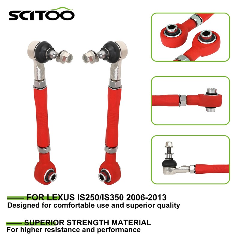 SCITOO Camber Arm Rear Left and Right Adjustable Suspension Kit