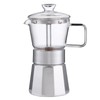 SIXAQUAE Moka Stovetop Espresso Maker,Crystal Glass-top & Aluminum Espresso Moka