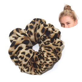 AKOAK 1 Pack Hair Scrunchies for Women - Vintage Leopard Print Scrunchies, Hair Accessories, Ponytail Elastic Headband