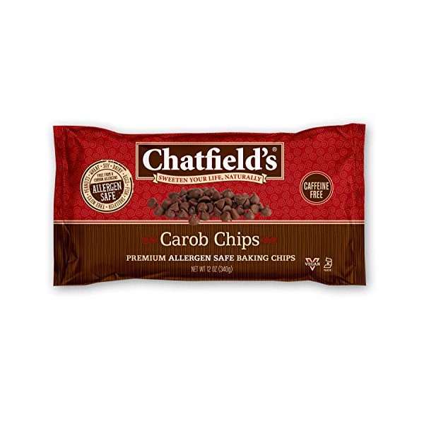 Chatfield's Allergen-Safe Carob Baking Chips, Vegan Kosher, Gluten Nut Dairy and Soy Free, 12 oz, Pack of 12 (3745)