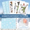 AnyDesign Christmas Window Stickers Winter Snowman Snowflakes Window Clings Xmas