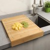 BAMOTTO CRAFTBAMBOO 15.8x22 Inch Large Bamboo Cutting Board Sink Cover