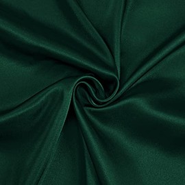 Horbaunal Hunter Green Satin Fabric, 60" Wide, 2 Yards, Soft Charmeuse Satin Fabric for DIY Crafts Decorations Costume