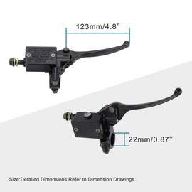 GOOFIT 7/8" Right Hydraulic Brake Master Cylinder Lever Replacement for GY6 50cc 125cc 150cc 250cc ATV Quad Mopeds Scooters