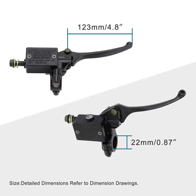 GOOFIT 7/8" Right Hydraulic Brake Master Cylinder Lever Replacement for