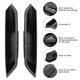 KEWISAUTO - Caja de almacenamiento con asa de puerta para Bronco 21-24, bolsillo con asa para puerta lateral, caja de almacenamiento interior, guantes, bandeja organizadora para apoyabrazos para Ford