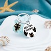 Funny Cat Lover Gifts for Women Men Unique Keychain for