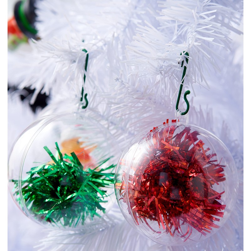 THE TWIDDLERS - 500 Pack Plastic Green Bauble Hooks Hangers