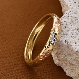 ROYAL BALI COLLECTION Band Ring In 9ct Multi Coloured Gold for Women Size K