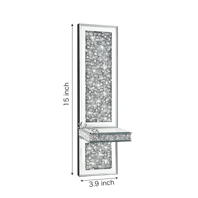Pibeyer Crystal Crush Diamond Wall Candle Holder Set of 2,