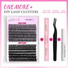 VEYESBEAUTY Eyelash Extensions, Eyelashes, Cluster Lashes Extensions, One More+ Eyelash