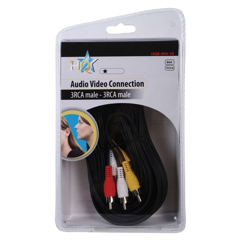HQ BASIC AUDIO/VIDEO CABLE - 3x RCA to 3x RCA