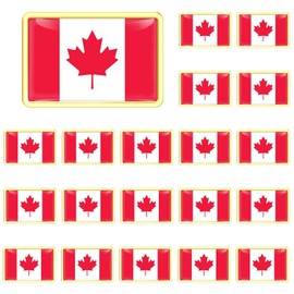 DTOFOOT 24 PCS Canada Flag Brooch for Hats Canadian Flag Lapel Pins Maple Leaves Badges Patriotic Enamel Pins for Clothes Bags Backpack Decoration