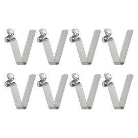 HARFINGTON 8pcs Single Button Kayak Paddle Snap Spring Clip 3.8x6.5x25mm 65Mn Spring Steel V-Shaped Hollow Lift Telescopic Locking Tube Pole Clips for Tent Umbrella Camping