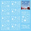 UCLEVER 480pcs Christmas Window Cling Sticker, Snowflake Santa Snowman Window