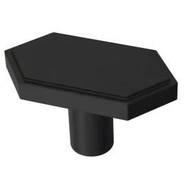 Liberty P43242-FB 1 3/4" Elongated Hex Cabinet Drawer Knob Flat Black Finish