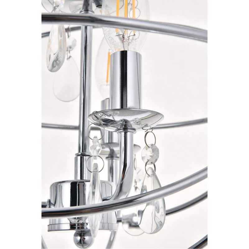 Living District Wallace 3 Light Chrome Pendant
