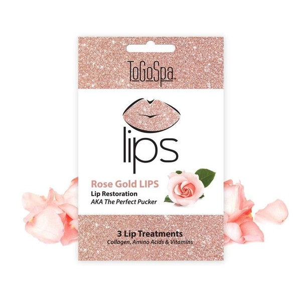 ToGoSpa Rose Gold LIPS, The Perfect Pucker | Moisturize, Hydrate,