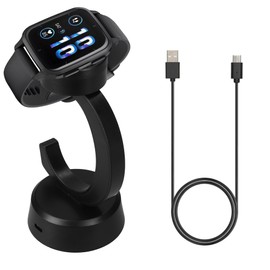 kwmobile Smartwatch Docking Station Compatible with Garmin Venu Sq 2 / Venu Sq/Fenix 8 7 6 5 / Tactix 8 7 Charge Stand - Magnetic Dock - Black