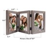 Frametory, 5x7 Trifold Picture Frame Hinged Photo Frames Three Folding