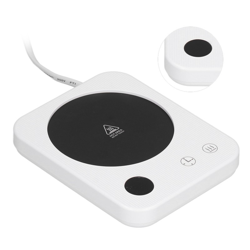 Coffee Warmer White 3 Heating Modes Timing Function Smart Insulation