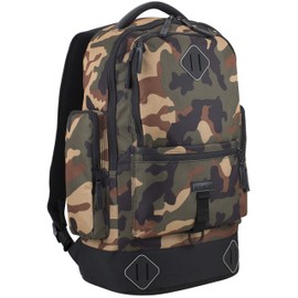 FUEL Everyday Hi-Tech Hiking Carry On Weekender Bag Luggage Rusksack Backpack, Camo/Black