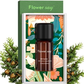 FLOWERSAY Cypress Essential Oil 0.34Oz - 100% Pure Natural MAX Undiluted Premium Therapeutic Grade Essential Oils for Diffuser/Skin Care/Massage/Hair/Toenails