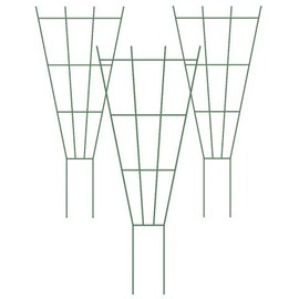 Panacea 89635 Fan Pot Trellises, Green, 36" H, Pack of 3