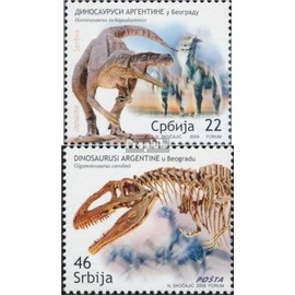 Prophila Collection Serbia 328-329 (Complete Edition) Mint NH 2009 Dinosaur from Argentina (Stamps for Collectors) Amphibians / Reptiles / Dinosaurs