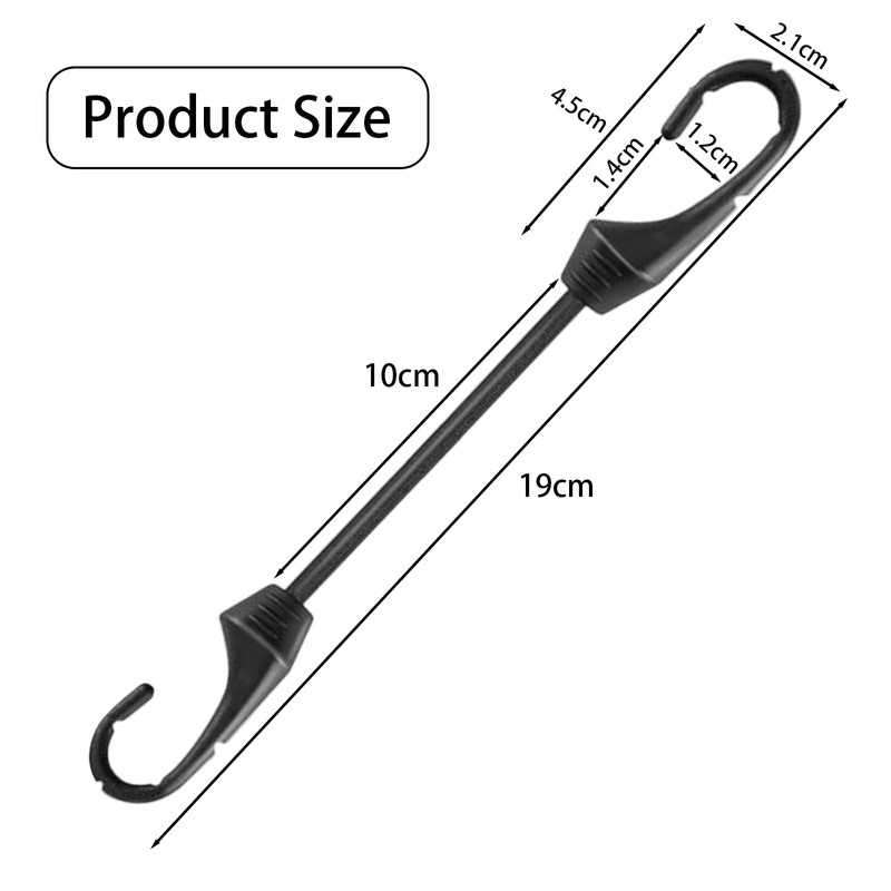 Pack of 12 Elastic Bands with Hook Expander with Hook