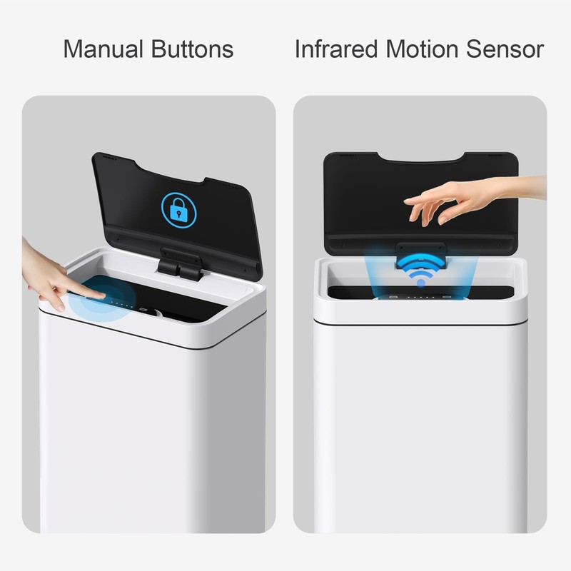 Mbillion Automatic Trash Can Touchless 15 Gallon Motion Sensor Trash