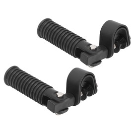 Engine Guard Footpegs Foot Rest Pair of Motorcycle Foot Pegs Clamp Footrest Mount for 1in Engine Crash Bar Guard (Black)