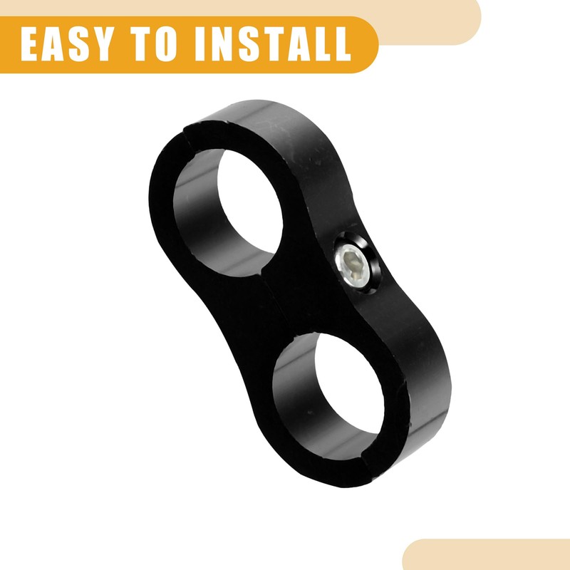 Partuto 1 Set An10 Universal Hose Separator Clamp - Aluminum