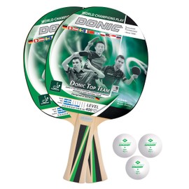 Donic-Schildkröt Tischtennis-Set Top Teams 400, 2 Schläger, 3 Bälle in guter 1* Qualität, in wertiger Tasche, sehr gute Freizeitqualität, komplette Ausstattung, 788495