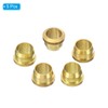 PATIKIL Pack of 5 Brass Compression Sleeves, 6 mm Tube