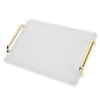 Decorative Tray Elegant Exquisite Texture Ergonomic Serving Tray with Handles