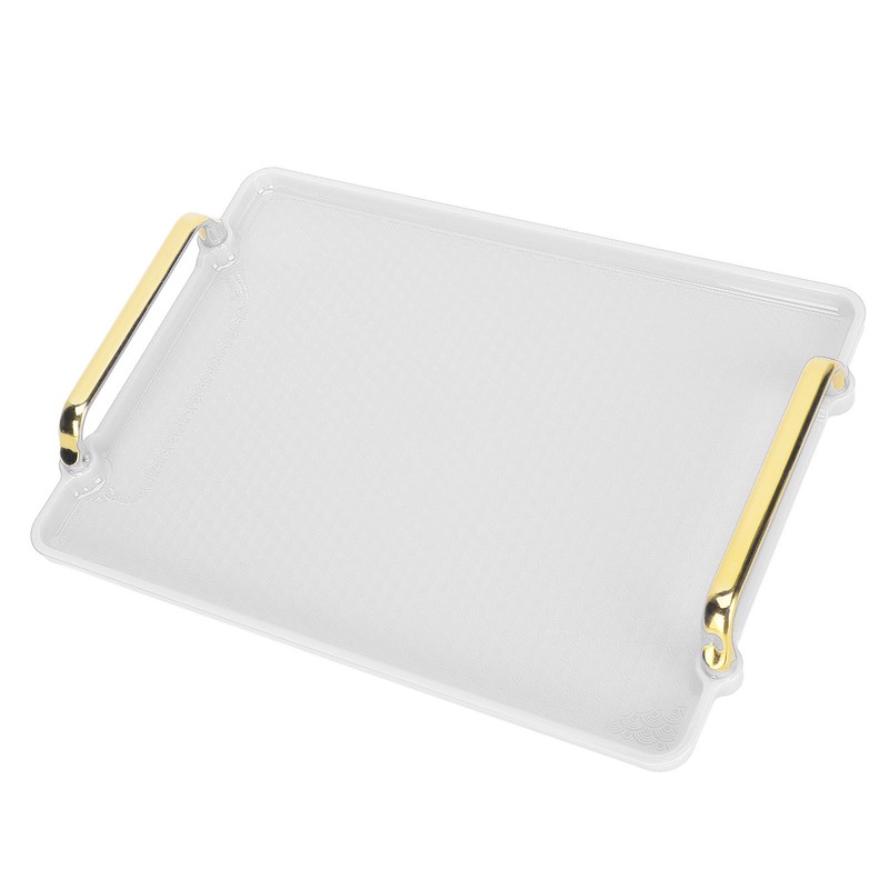 Decorative Tray Elegant Exquisite Texture Ergonomic Serving Tray with Handles