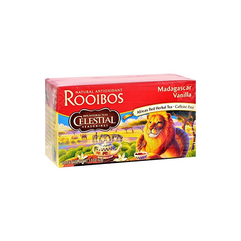 Celestial Seasonings Rooibos Tea, Madagascar Vanilla 20 ea