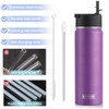 koodee 2 Pack Water Bottle With Straw 26 oz Stainless