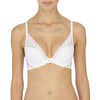 Natori Women's Feathers Contour Plunge Bra, White, 36C
