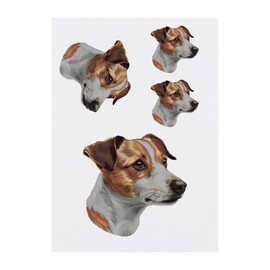 Azeeda 4 x 'Jack Russel Terrier Seitenansicht' Temporäre Tattoos - Wasserfest, Hautfreundlich & Ungiftig · Transfers in Verschiedenen Größen (TO00076460)
