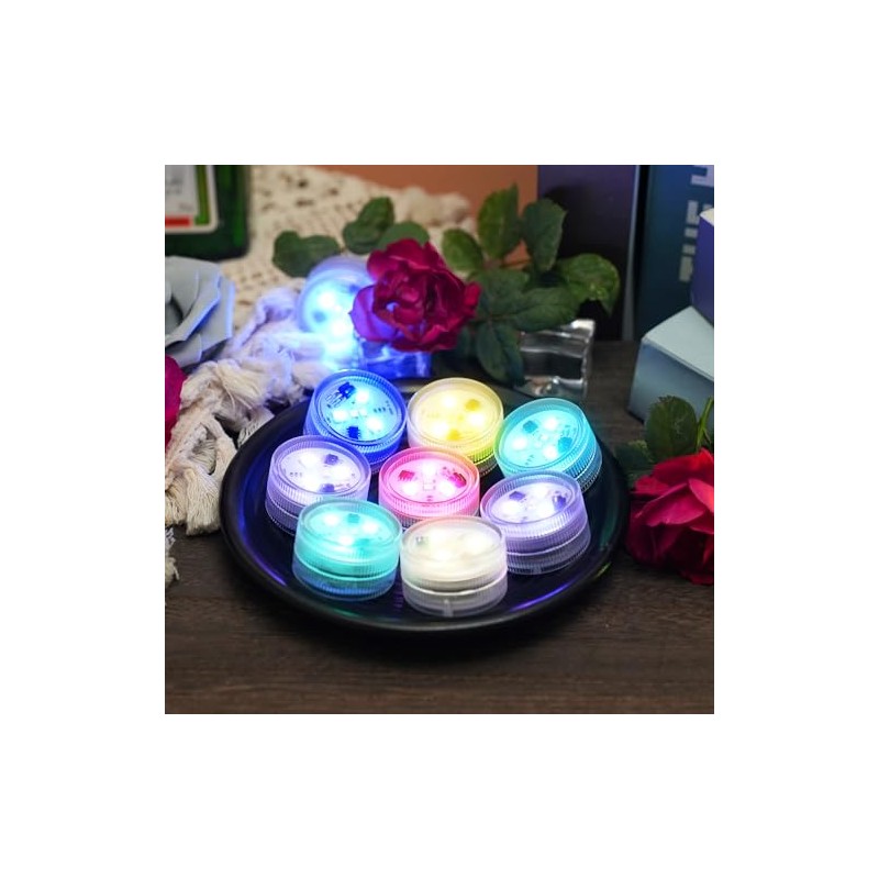 ALED LIGHT 6pcs Mini Led Aquarium Lampe, RGB Mini Unterwasser